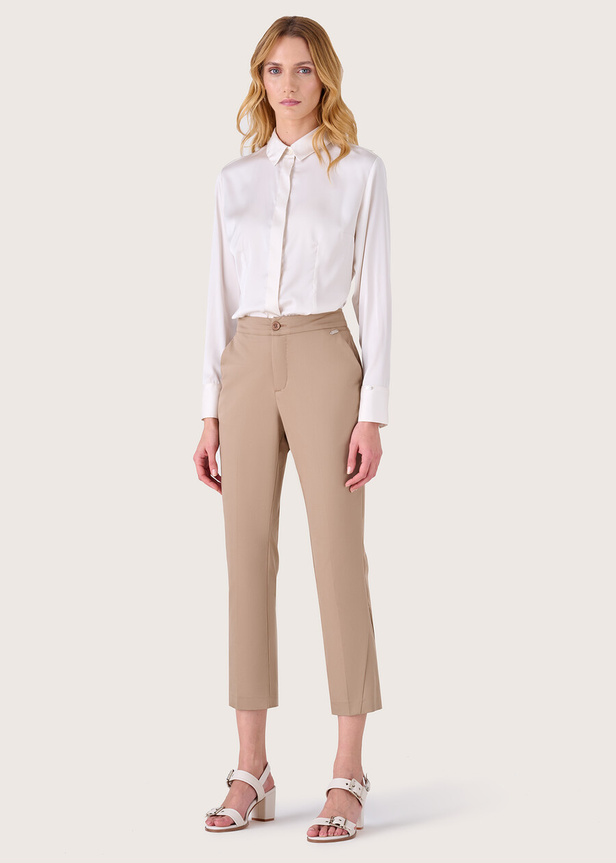 Pantalone Perseo con filetto BEIGEBIANCONERO Donna , immagine n. 1