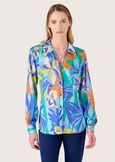 Camicia Clizia in satin fantasia BLUE PACIFICVERDE GARDEN Donna immagine n. 1