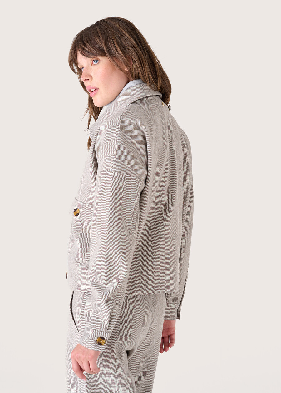Coprispalle in panno Carlo BEIGE LANA Donna , immagine n. 4