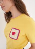 T-shirt Sveva In 100% Cotone Ricamato GIALLOBIANCO BURRO Donna immagine n. 2