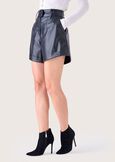 Britney eco-leather bermuda shorts NERO BLACK Woman image number 3