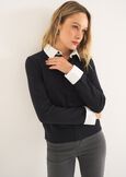 Cardigan Crazy con dettagli camicia BLUBIANCO WHITE Donna immagine n. 1