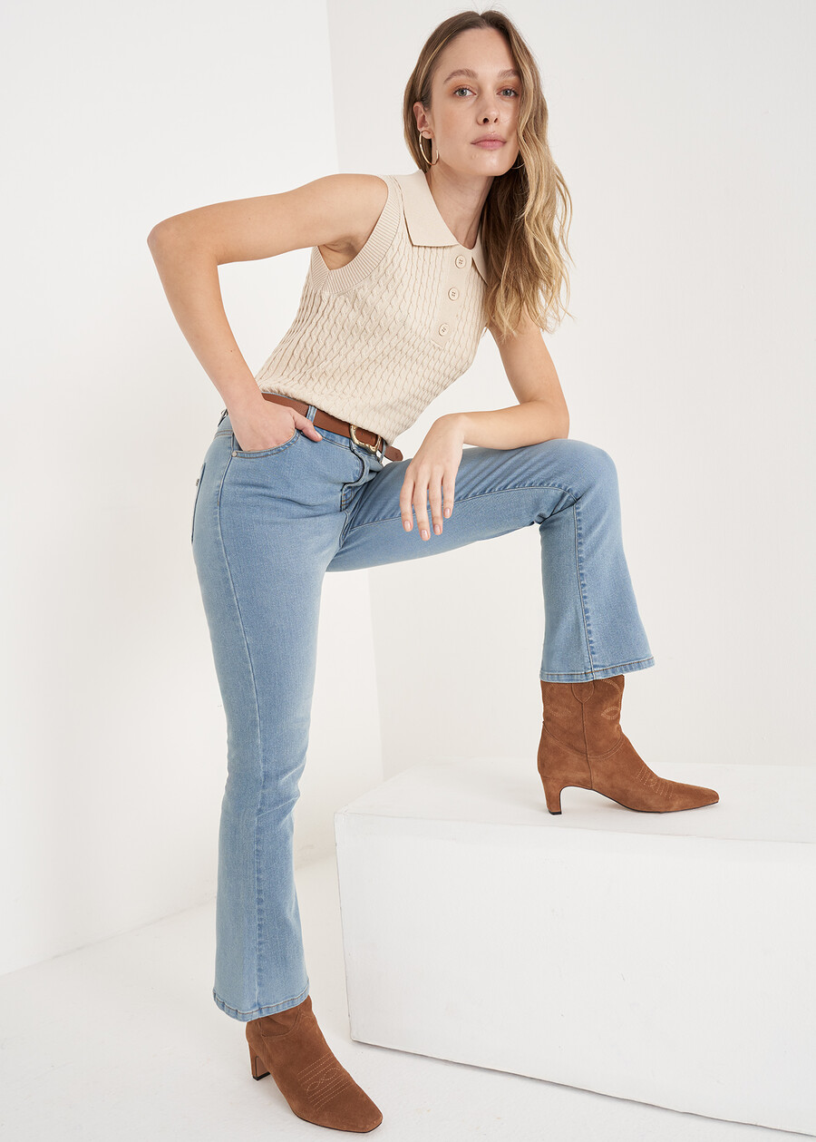 Pantalone Jacqueline a campana DENIM LIGHT DENIM Donna , immagine n. 1