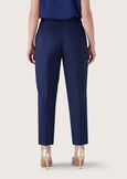 Alice cotton blend trousers BIANCO WHITEBLUE OLTREMARE NERO BLACK Woman image number 4