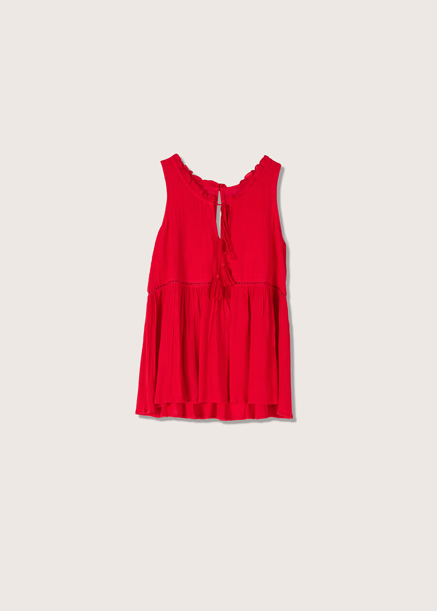 Top Taya 100% rayon ROSSO CARPETBLU ABISSO Donna , immagine n. 5