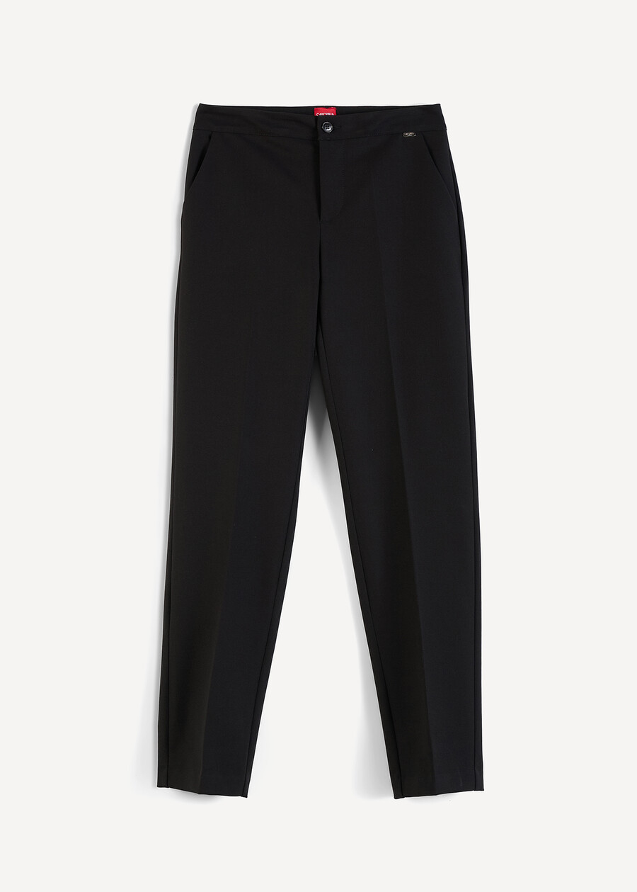 Alice bi-stretch slim trousers NERO BLACKBEIGE GESSOBLU Woman , image number 7