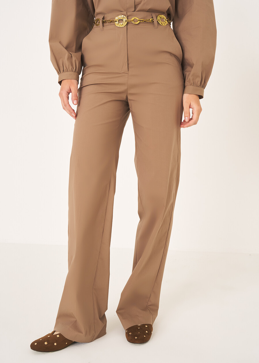 Pantalone Clair in cotone CELESTE FIORDALISOBEIGE Donna , immagine n. 2