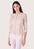 Giubbino traforato George in ecopelle BEIGE ECRU Donna immagine n. 1