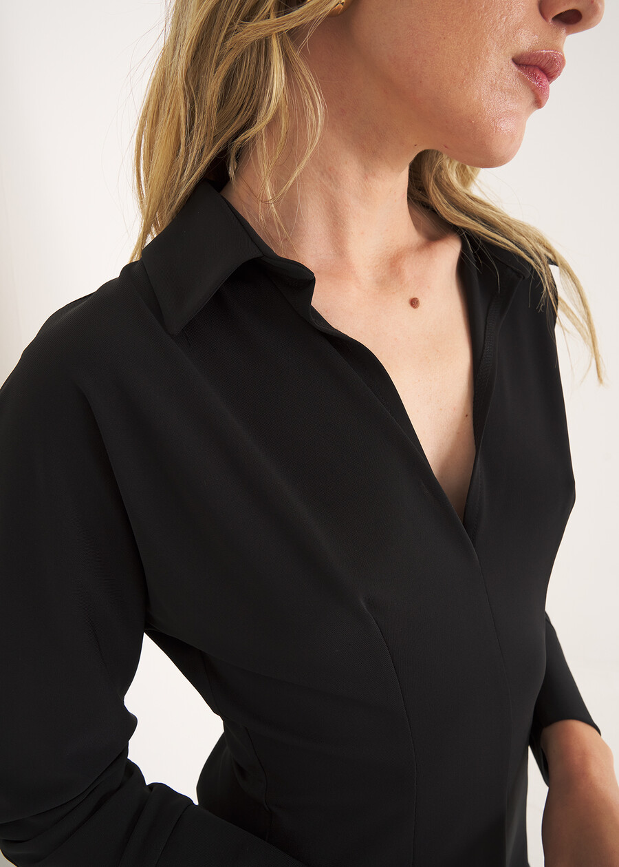 Sahara collared T-shirt NERO BLACK Woman , image number 2