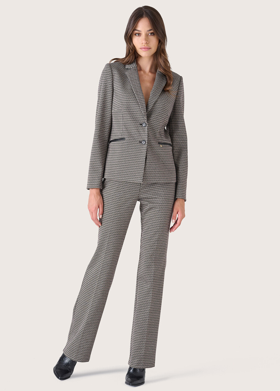 Clair houndstooth trousers NERO Woman , image number 1