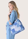 Benim patchwork-effect bag BLU AVION Woman image number 1