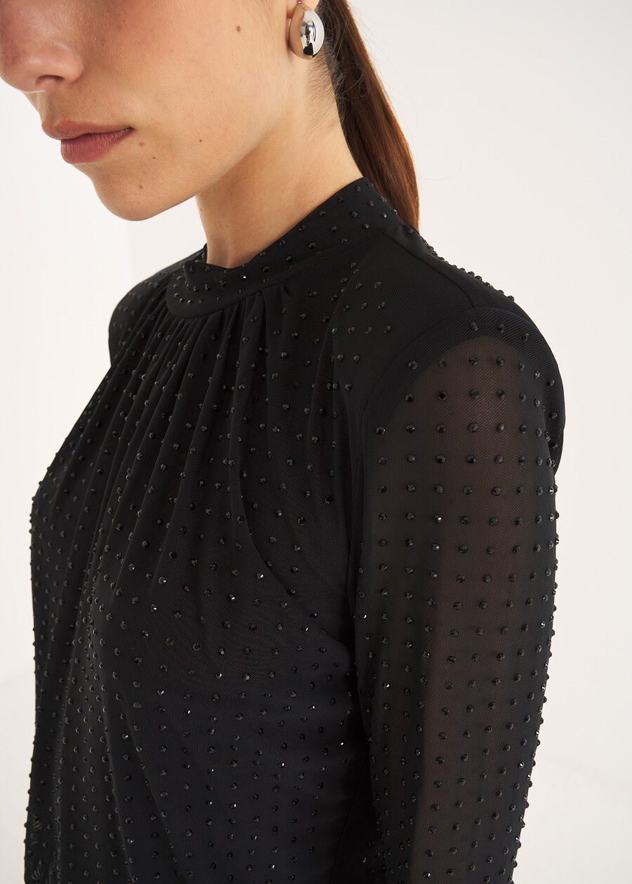 T-shirt Star slim fit NERO BLACK Donna , immagine n. 2