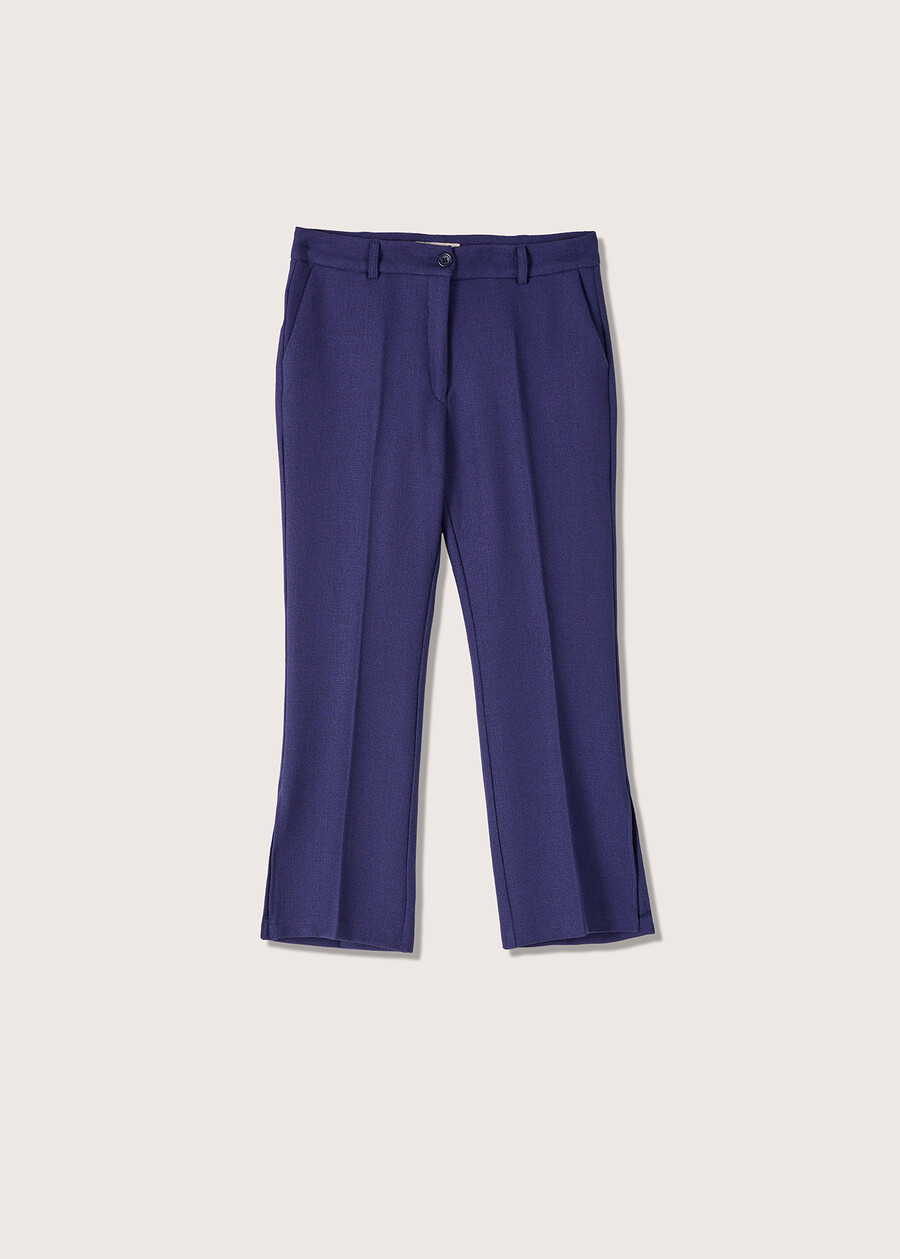 Pantalone Jacquelic effetto stuoia BLUE OLTREMARE MARRONE AMBER Donna , immagine n. 5