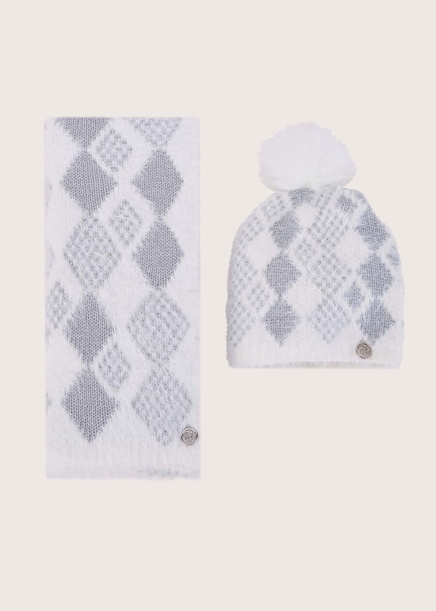 Senna scarf with lurex BIANCO WHITENERO BLACK Woman , image number 4