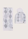 Senna scarf with lurex BIANCO WHITENERO BLACK Woman image number 4