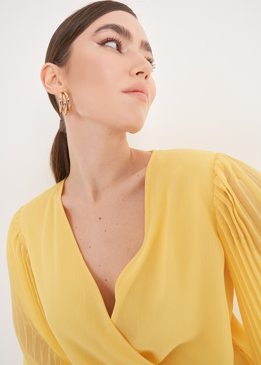 Blusa Blusy In Georgette GIALLOZAFFI Donna , immagine n. 3
