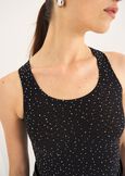 Taba perforated top with rhinestones NERO BLACK Woman image number 2