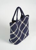 Blonde woven fabric bag BEIGEBLUE OLTREMARE  Woman image number 2