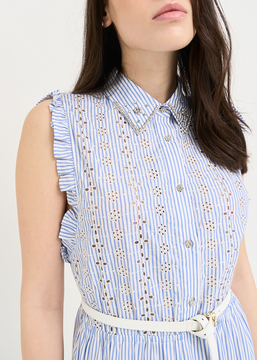 Abito chemisier Avril a righe BIANCO WHITE Donna , immagine n. 2