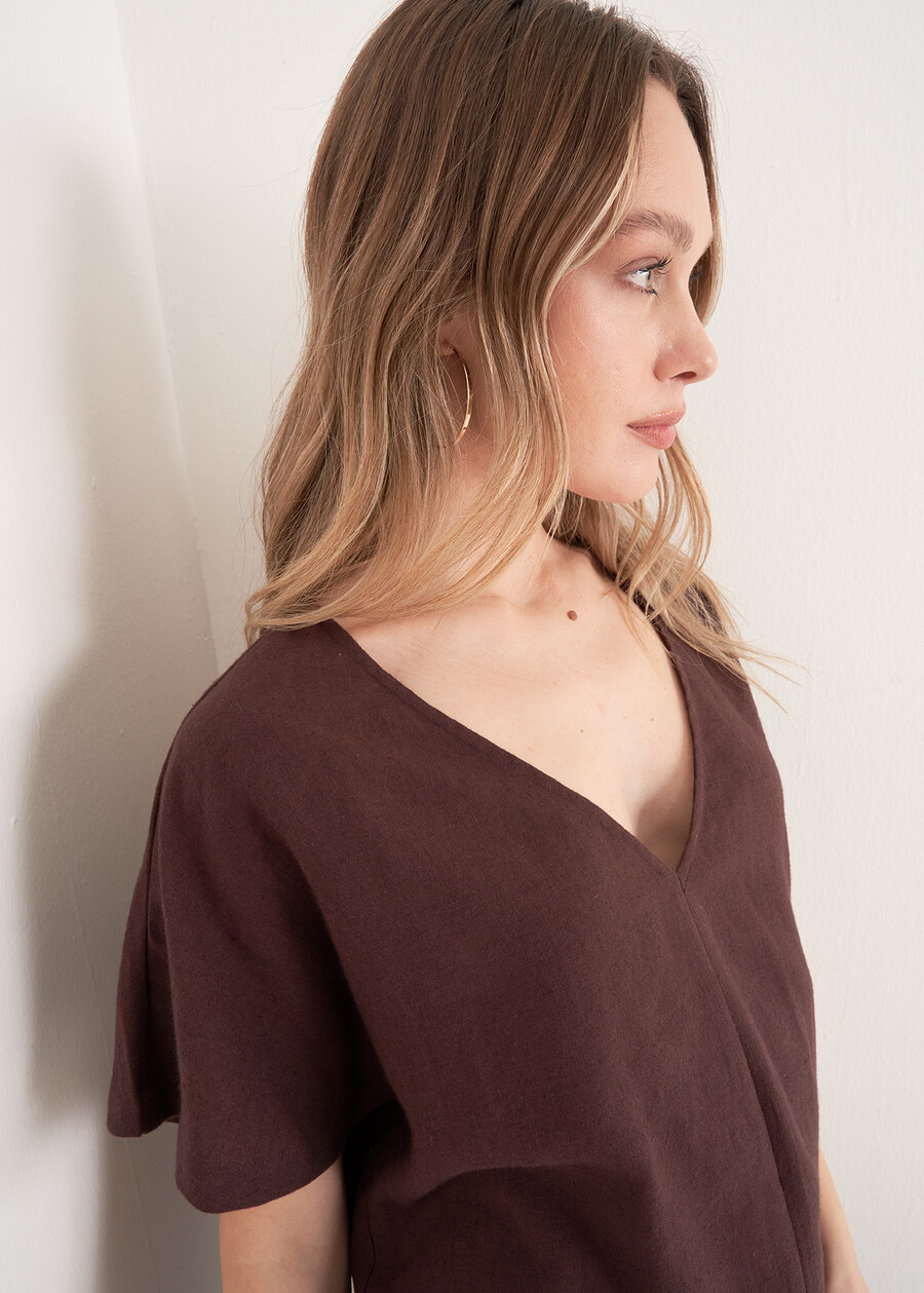 Blusa Botero In 100% Viscosa MARRONE JAVA Donna , immagine n. 2