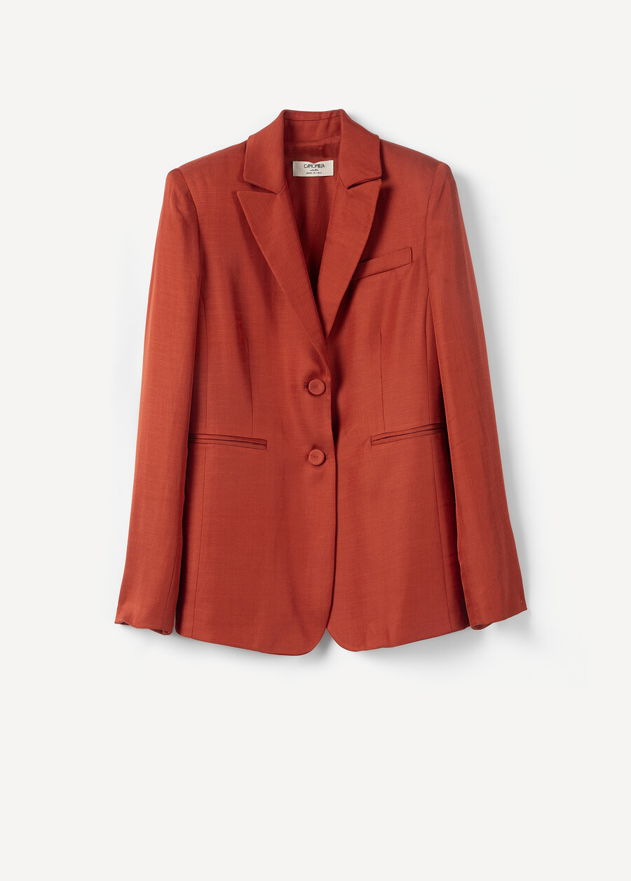 Giulia Linen And Viscose Blazer MARRONE JAVAARANCIO CAROTENE Woman , image number 6