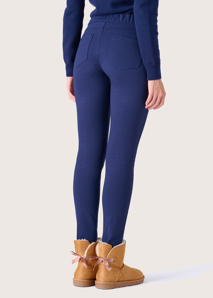 Kelly trousers in Milan stitch BLU INCHIOSTRONERO Woman , image number 4