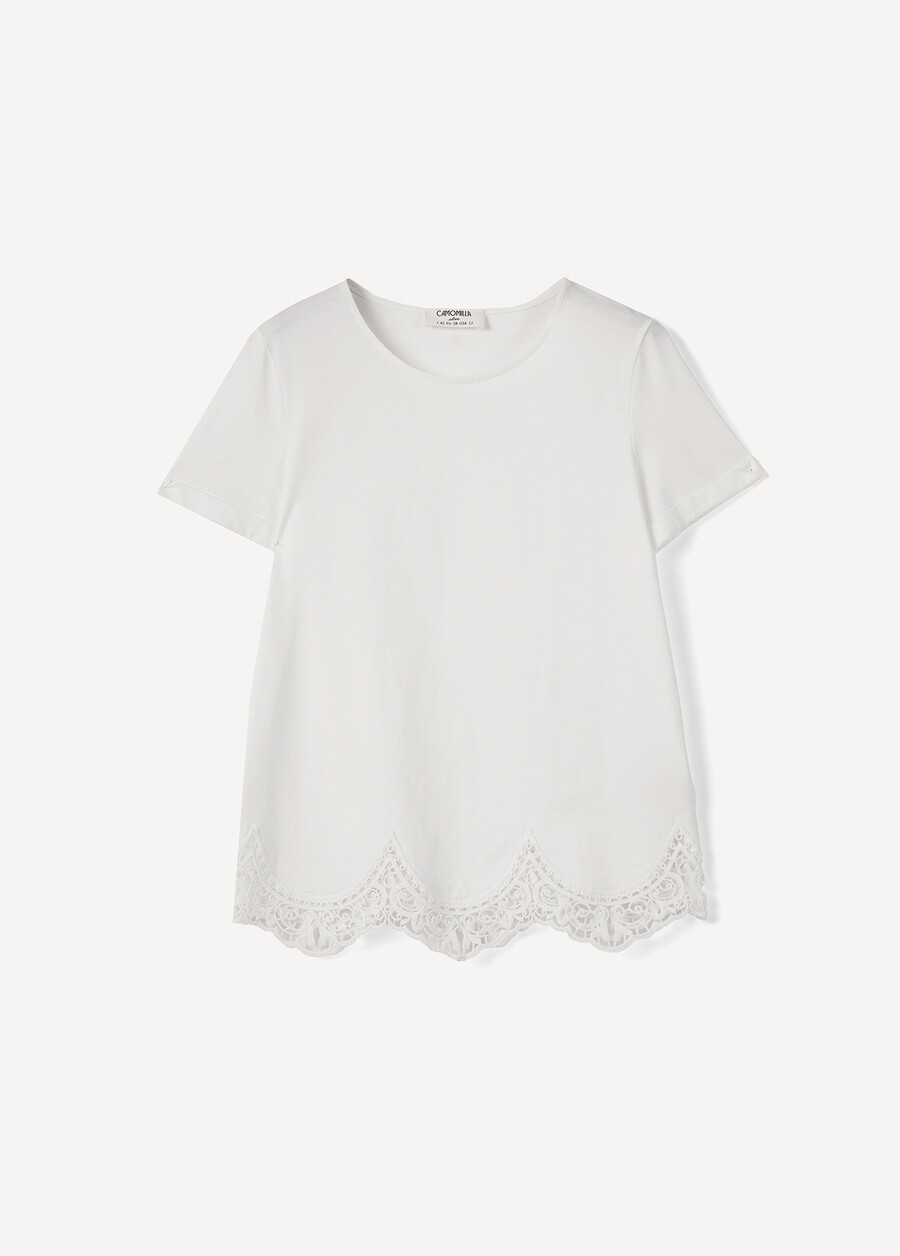 T-Shirt Silvy 100% Cotone BIANCO WHITENERO BLACK Donna , immagine n. 4