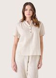Bettany linen and viscose blouse BEIGE NARCISO Woman image number 1