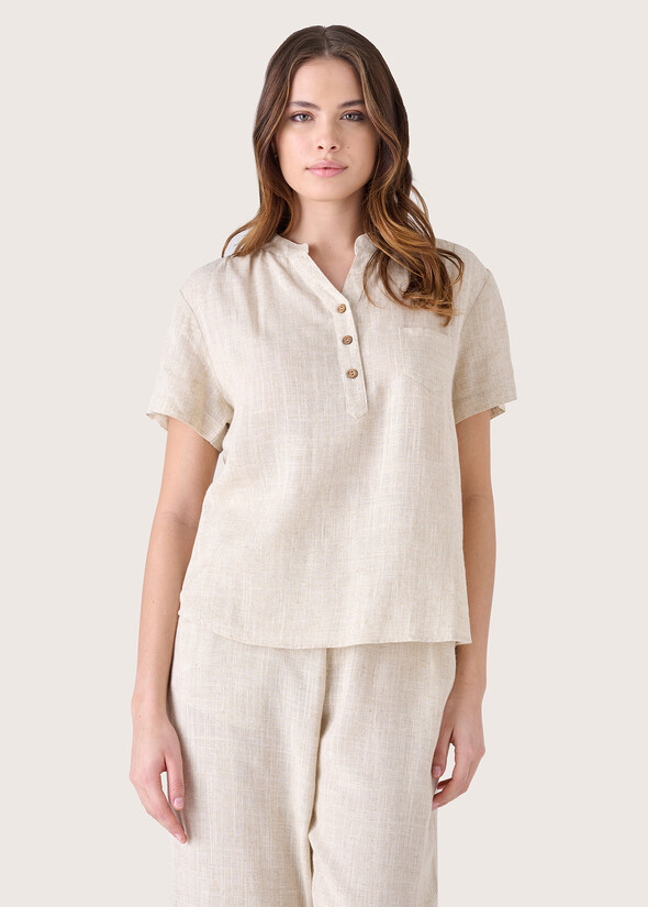 Bettany linen and viscose blouse BEIGE NARCISO Woman null