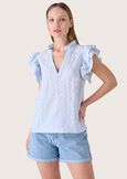 Stacey t-shirt with ruffles BLU SURF Woman image number 1