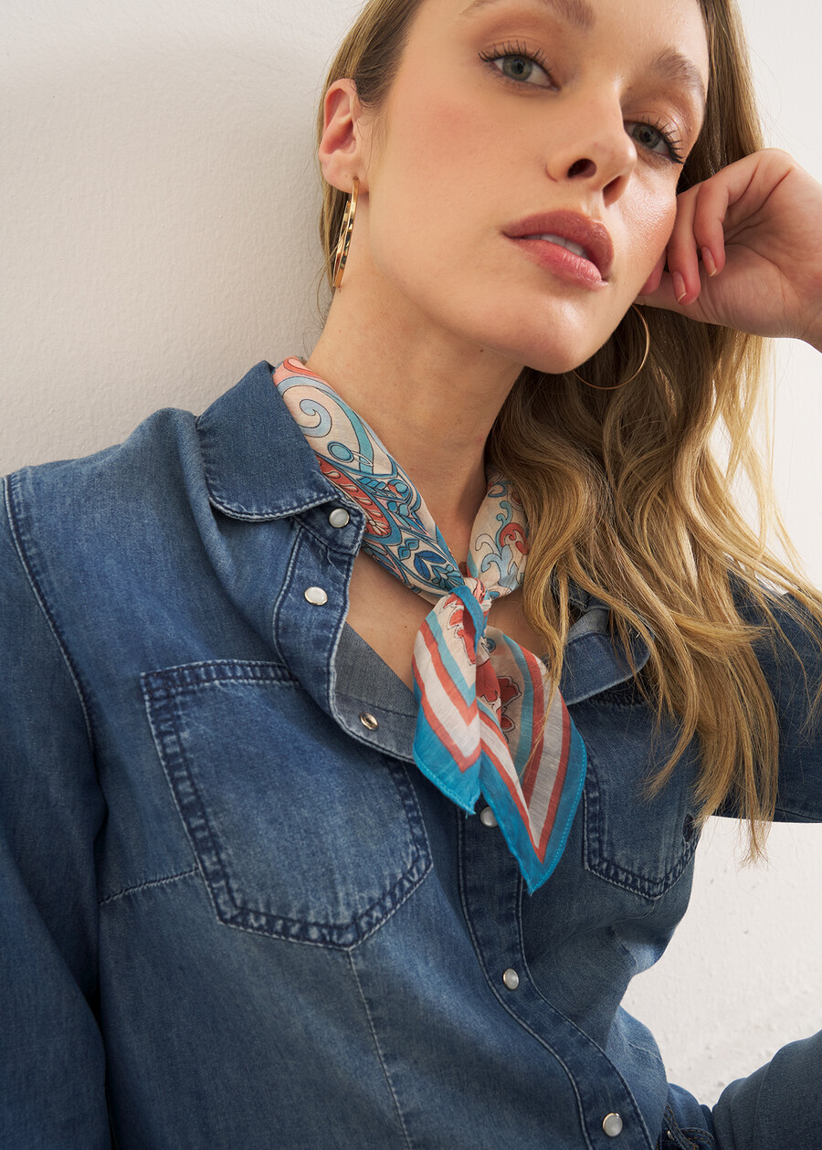 Carly denim shirt DENIM MEDIUM DENIM Woman , image number 3