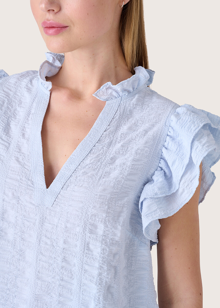 Stacey t-shirt with ruffles BLU SURF Woman , image number 2