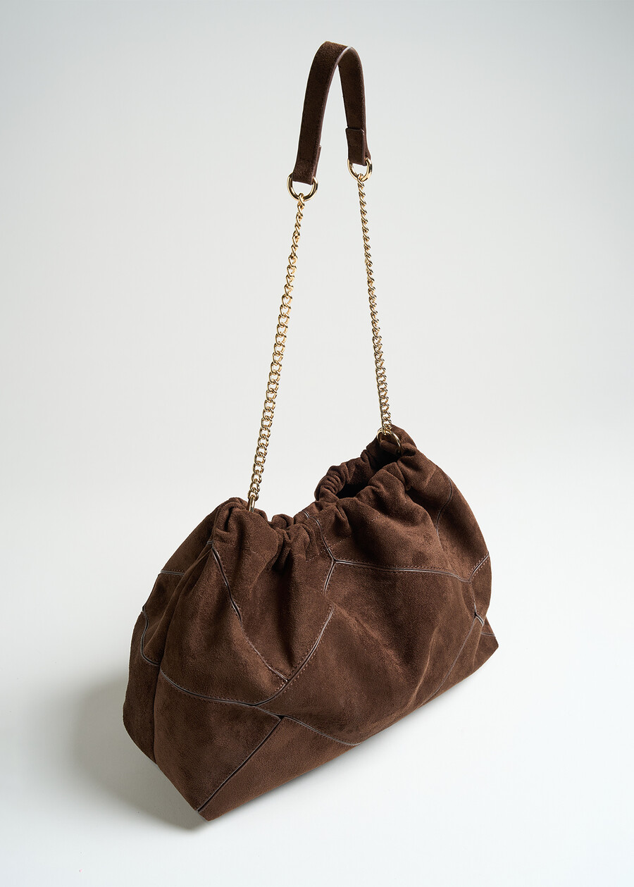 Borsa a sacca Bayl in eco camoscio MARRONE Donna , immagine n. 2