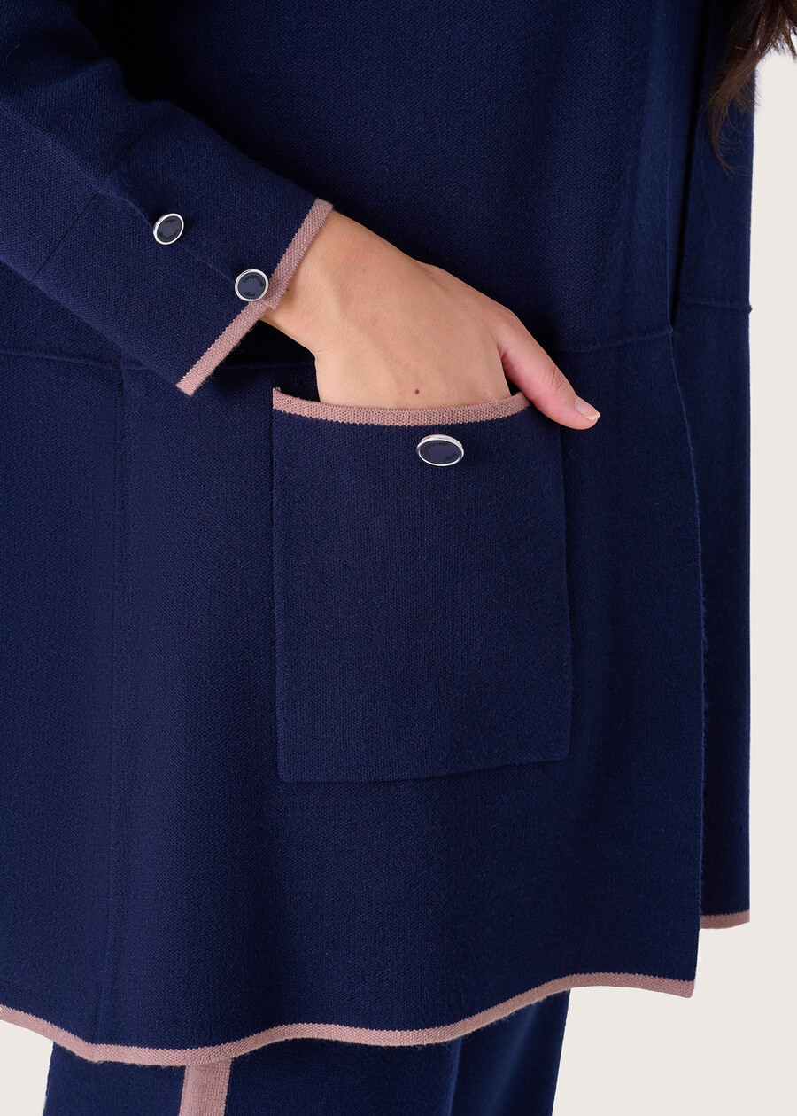 Cardigan Cristian con scollo tondo MARRONE CARAMELLO Donna , immagine n. 2