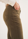 Kate-V smooth velvet pants VERDE ALGAROSSO CHIANTI Woman image number 3