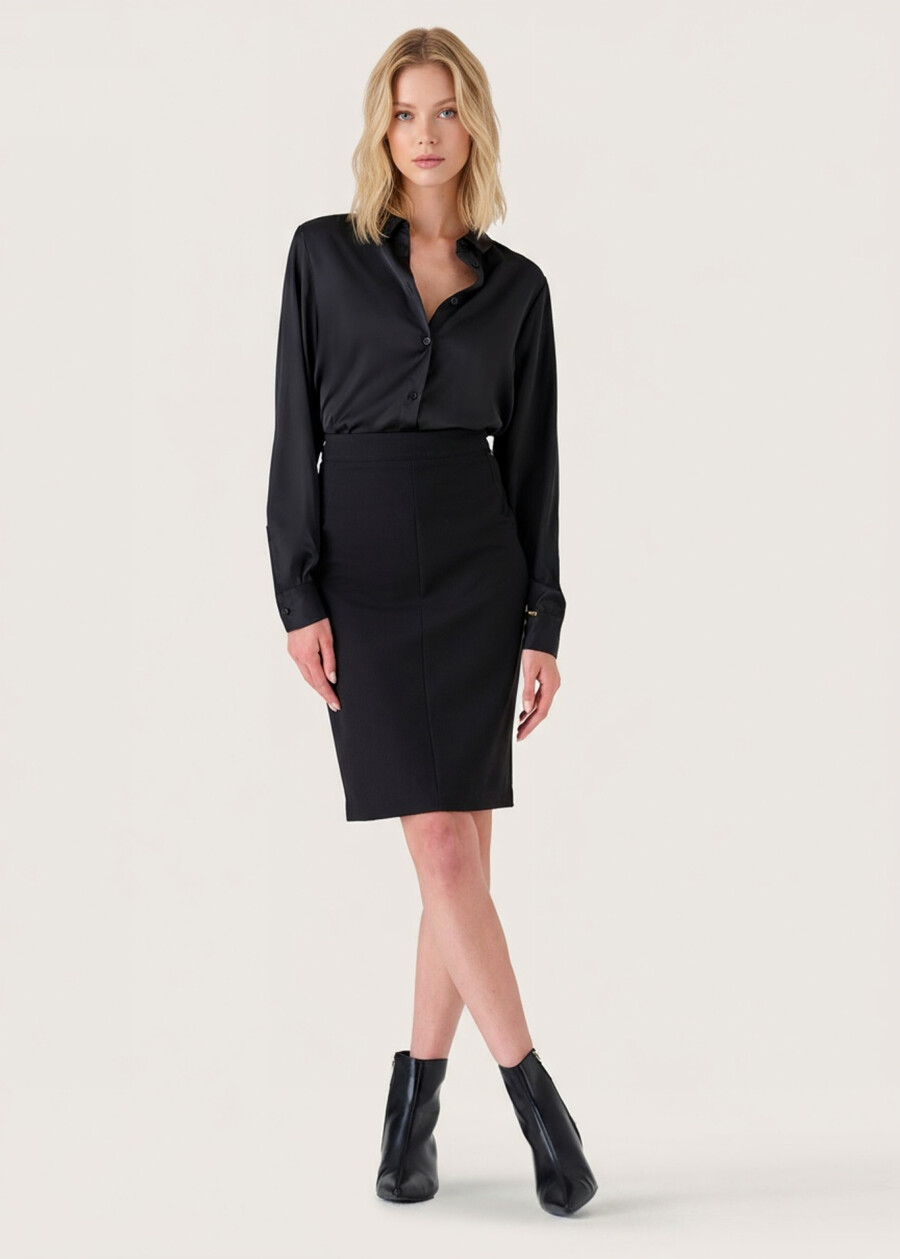 Gonna Gladys in tessuto tecnico NERO BLACKBEIGE GESSOBLU Donna , immagine n. 3