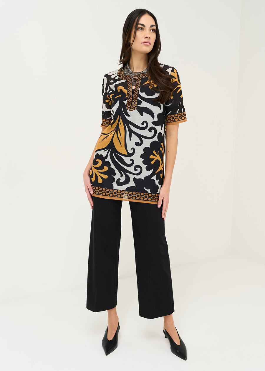 Blusa Kurta Breezy con stampa BIANCO WHITE Donna , immagine n. 4