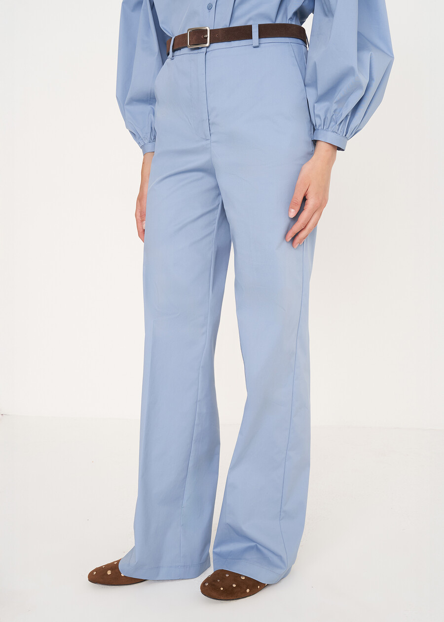 Pantalone Clair in cotone CELESTE FIORDALISOBEIGE Donna , immagine n. 2