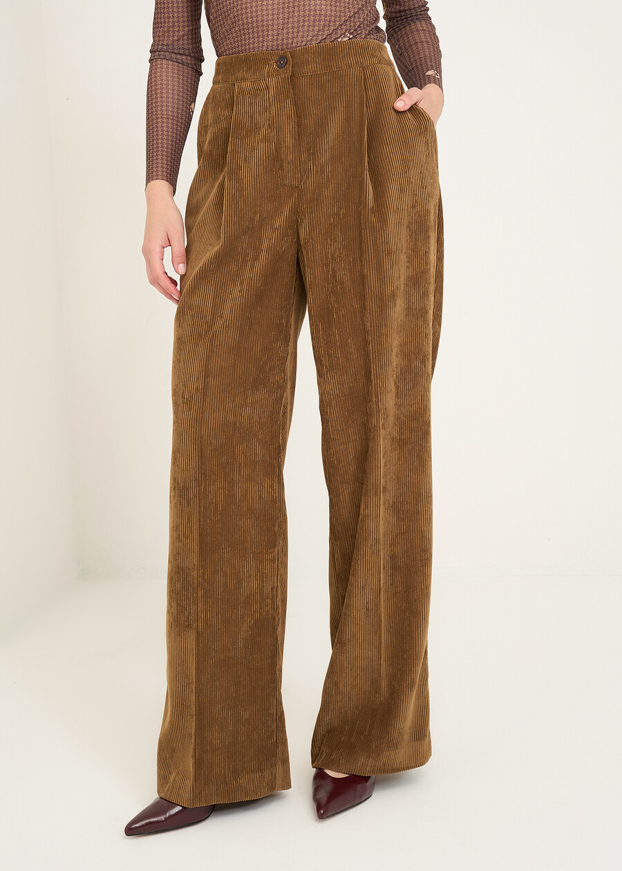 Pantaloni Paliky a coste ampi MARRONE Donna , immagine n. 2