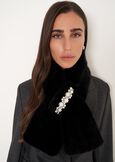 Collo Stefy in ecopelliccia con perle NERO BLACKBEIGE LATTE Donna immagine n. 1