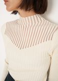 Matilde ribbed turtleneck sweater ROSSOBEIGE LATTE Woman image number 2