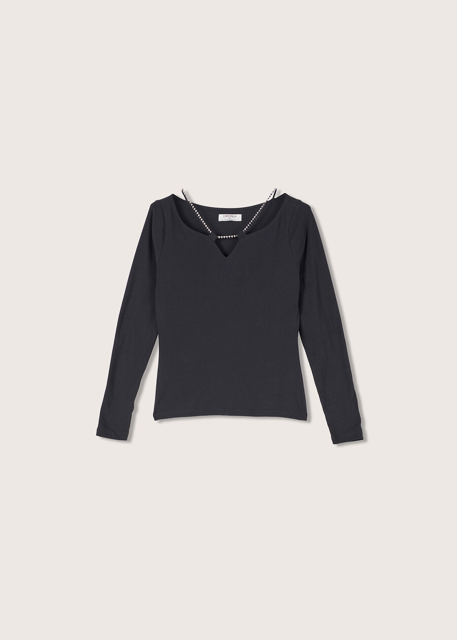 Samson cotton t-shirt NERO BLACK Woman , image number 4