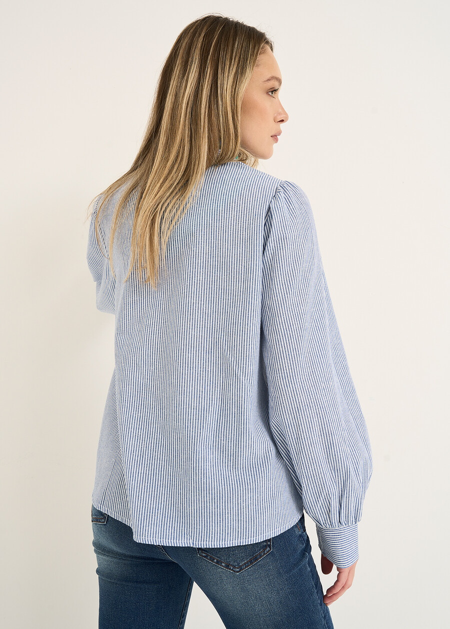 Camicia Caleia a righe con ricami BIANCO WHITE Donna , immagine n. 4