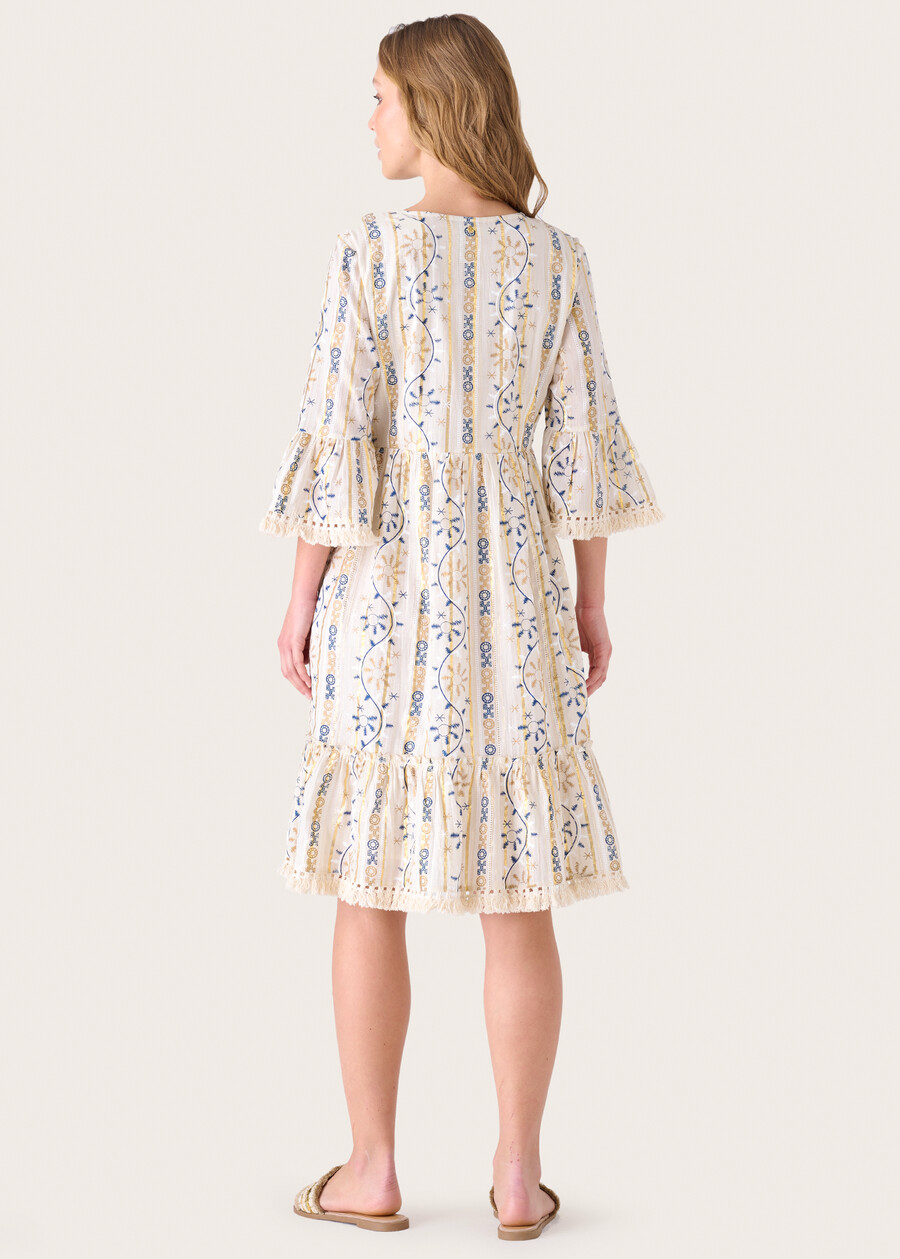 Azur 100% cotton dress BEIGE NAVAJO Woman , image number 3
