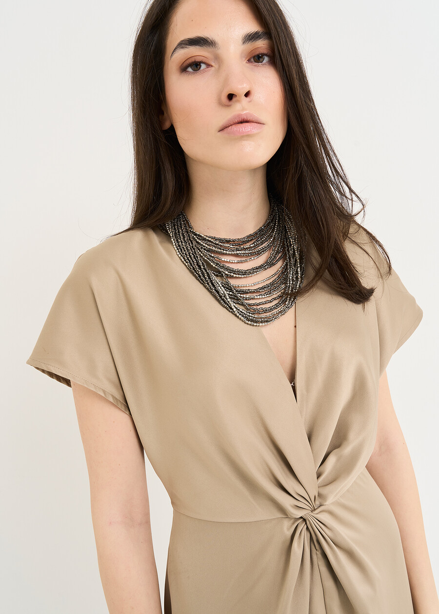 Abito midi Arios cut-out MARRONE BRONZEVIOLA Donna , immagine n. 3