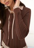 Cardigan Criss effetto doppio capo MARRONEBLU Donna immagine n. 2