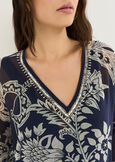 Kaftano Berenice stampa cashmere BLU Donna immagine n. 2