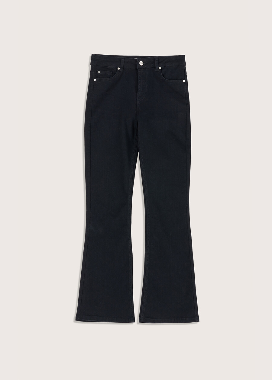 Danny cotton denim trousers NERO BLACK Woman , image number 5