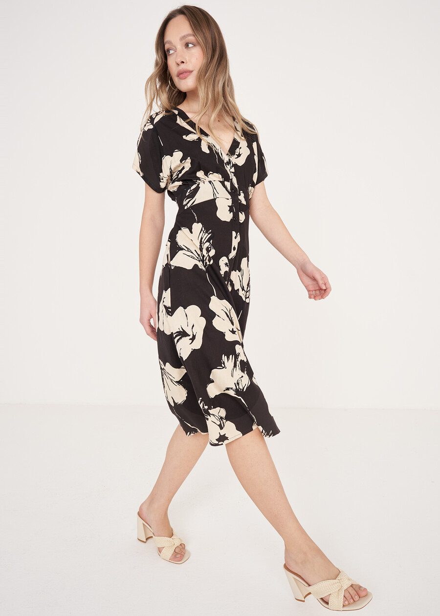 Ambra Printed Midi Dress MARRONE JAVA Woman , image number 2