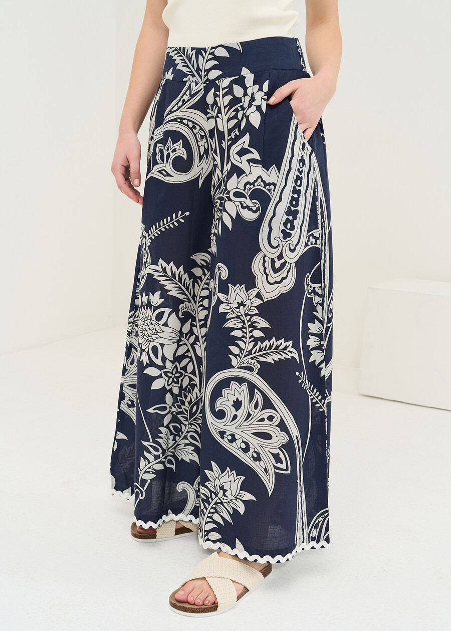 Pantaloni Prince stampati BLU Donna , immagine n. 3